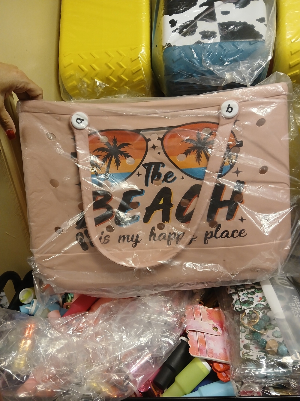 Pink Beach Tote LARGE  Bogg LIKE BAG